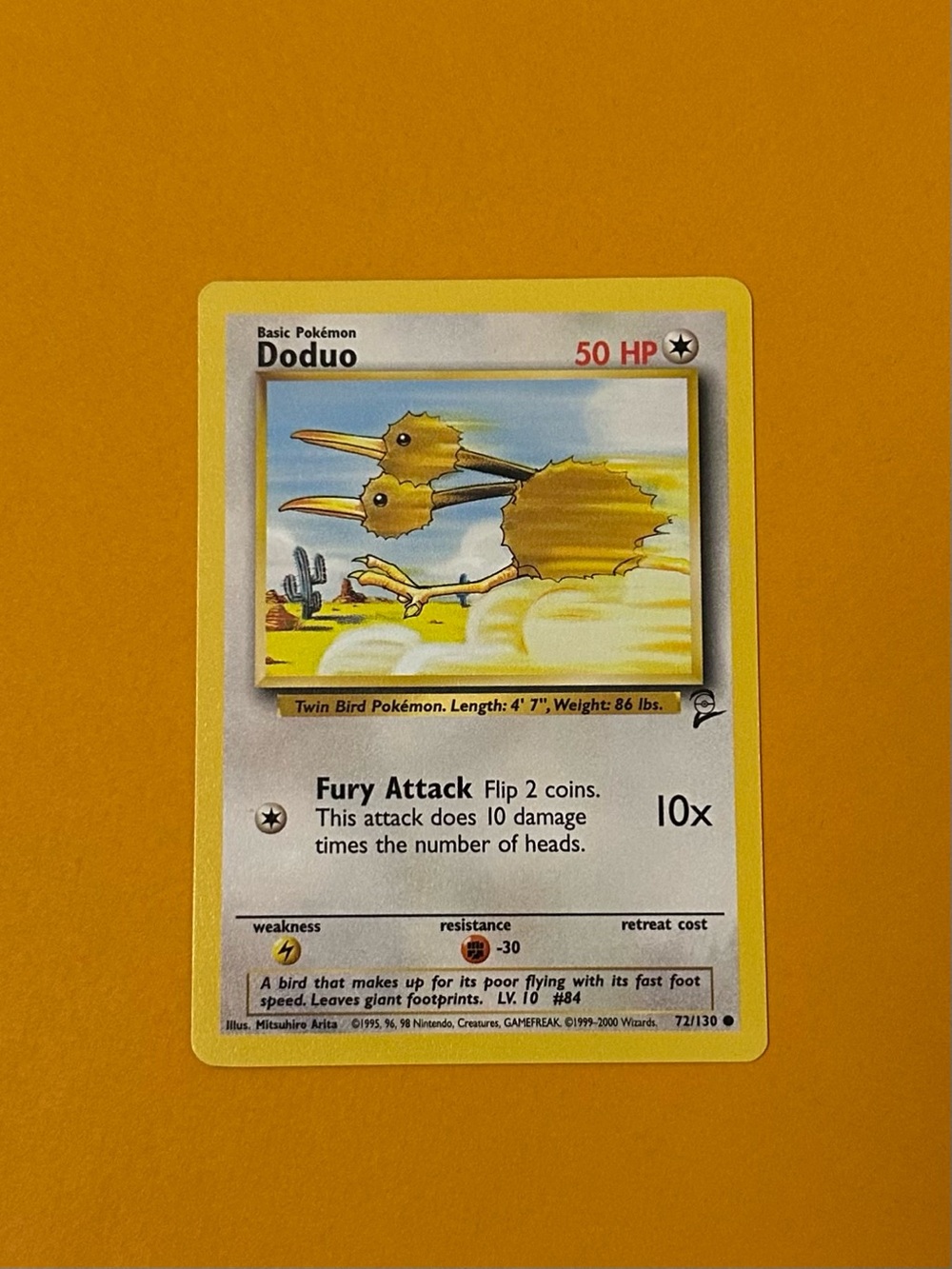 Doduo Pokémon Card - 72/130 Base Set 2